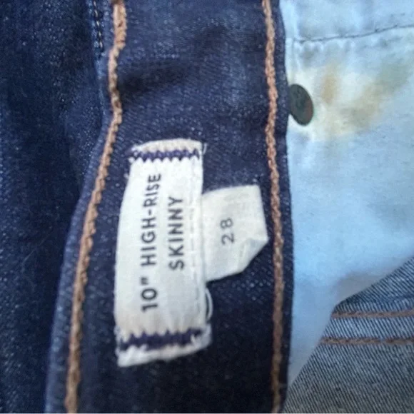 Madewell Roadtripper High Rise Skinny Jeans Dark Wash Denim Size 28 - Picture 3 of 6